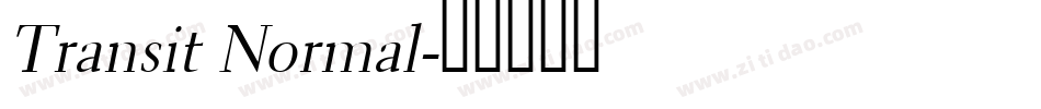 Transit Normal字体转换